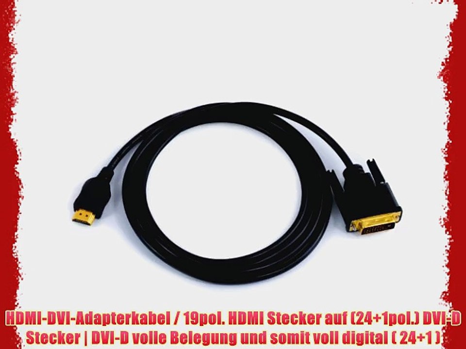 125m CSL - HDMI? auf DVI (24 1 Dual Link) - High Speed (Adapter) Kabel | HDTV bis zu 1080P