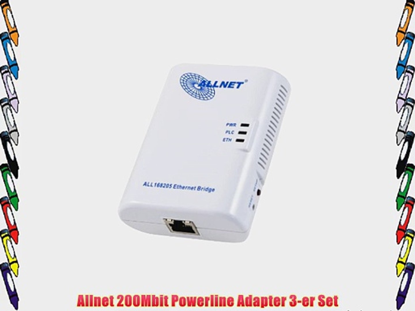 Allnet 200Mbit Powerline Adapter 3-er Set - video Dailymotion