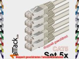 1aTTack CAT5 SFTP Folien und Geflechtgeschirmt Netzwerkkabel mit 2x RJ45 Stecker Set (5 St?ck)