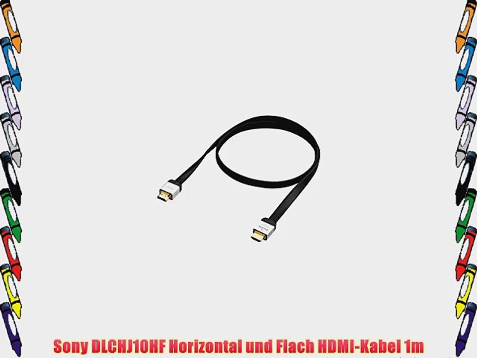Sony DLCHJ10HF Horizontal und Flach HDMI-Kabel 1m