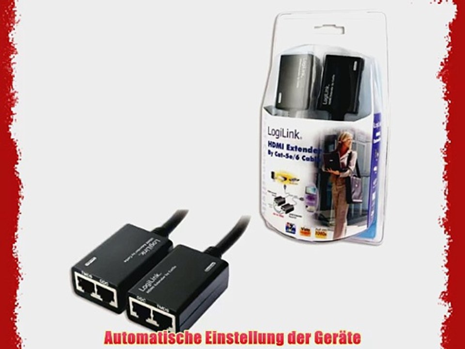 LogiLink HDMI Extender ?ber CAT5/6 bis 30 Meter