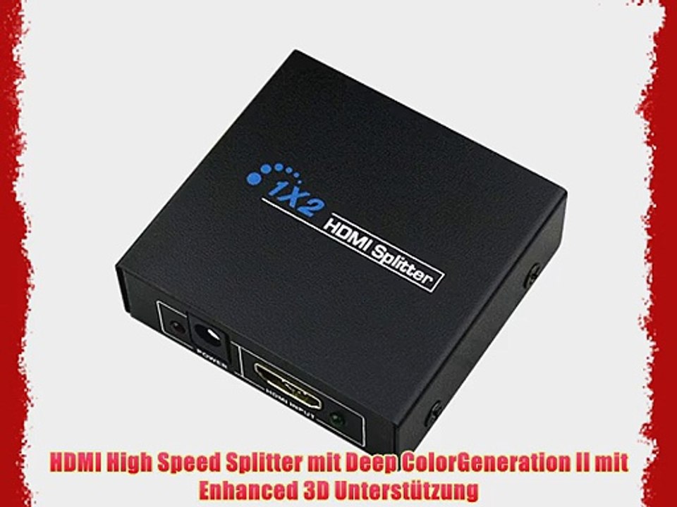 HDMI Splitter 2 fach - Generation II   Enhanced 3D Signal Unterst?tzung/ HDMI Kabel Verteiler