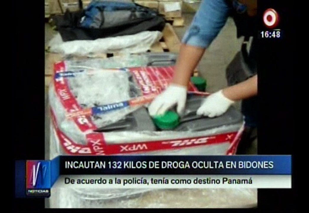 Incautan más de 130 kilos de cocaína líquida en aeropuerto
