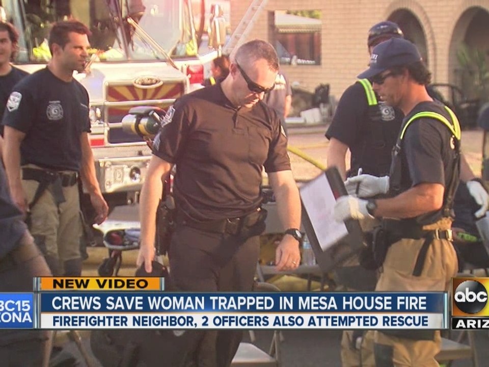 Crews save elderly woman trapped in Mesa house fire