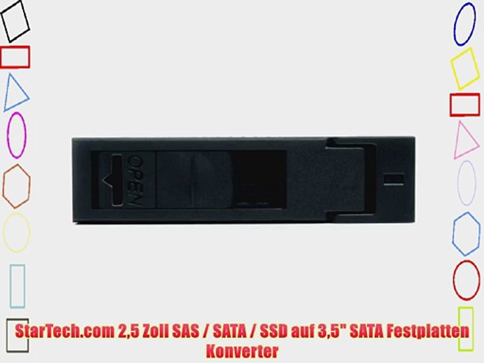 StarTech.com 25 Zoll SAS / SATA / SSD auf 35 SATA Festplatten Konverter