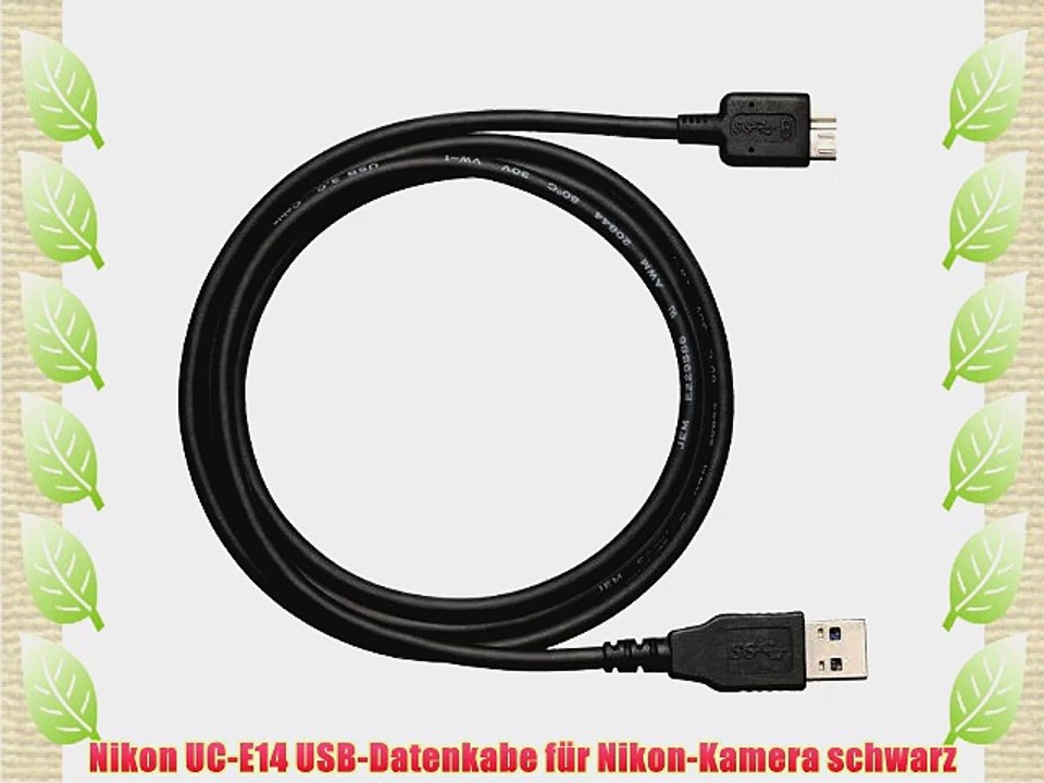 Nikon UC-E14 USB-Datenkabe f?r Nikon-Kamera schwarz