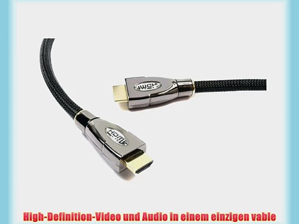 Laptone's Platinum 3D High Speed HDMI-Kabel HDMI Kabel mit 24K vergoldeten Anschl?ssen 4-fache