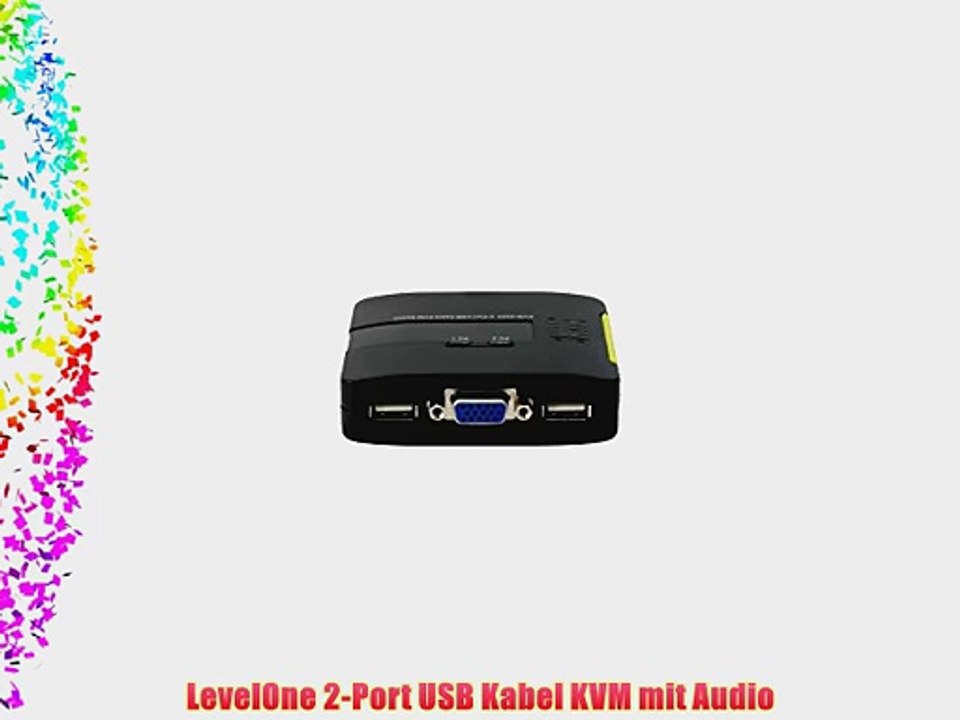 LevelOne 2-Port USB Kabel KVM mit Audio