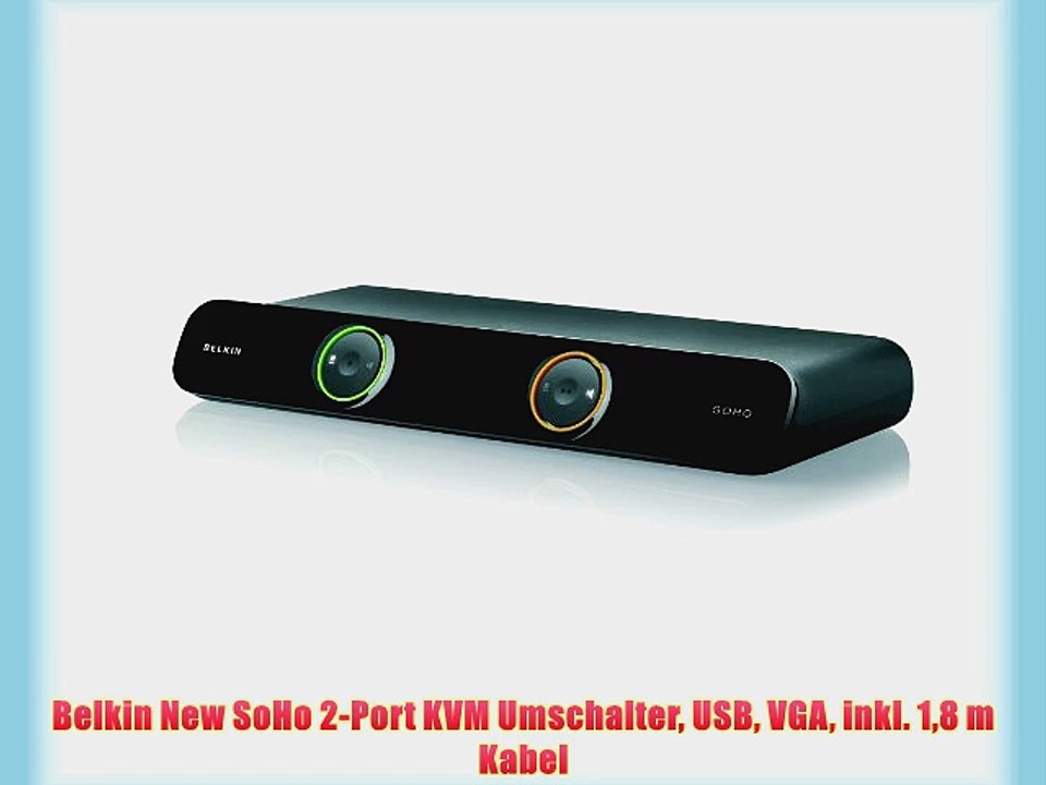 Belkin New SoHo 2-Port KVM Umschalter USB VGA inkl. 18 m Kabel