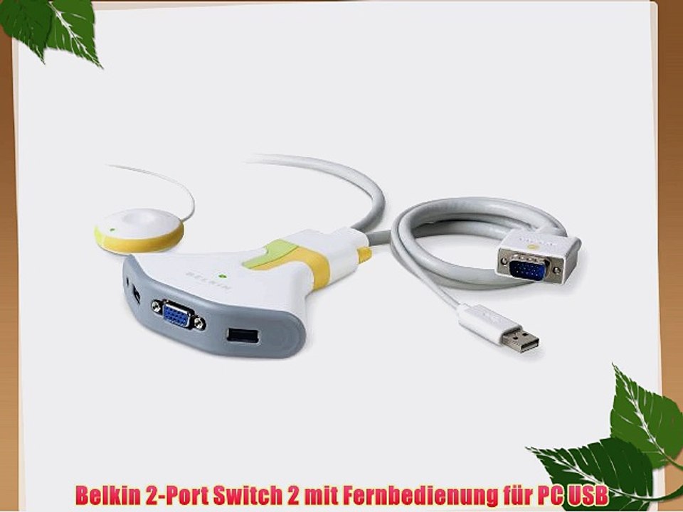 Belkin 2-Port Switch 2 mit Fernbedienung f?r PC USB