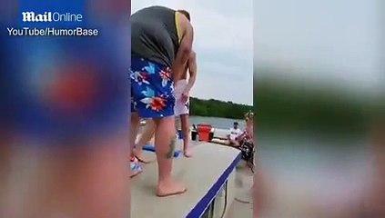 How NOT to throw your girlfriend overboard _ Throwing A Girl Off A Boat Super Fa