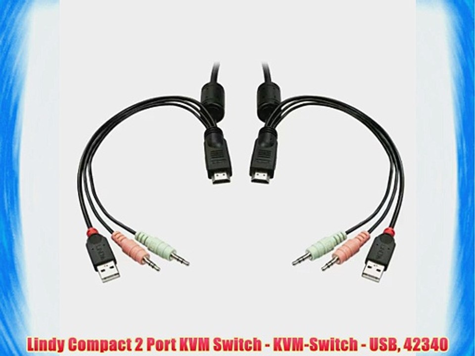 Lindy Compact 2 Port KVM Switch - KVM-Switch - USB 42340