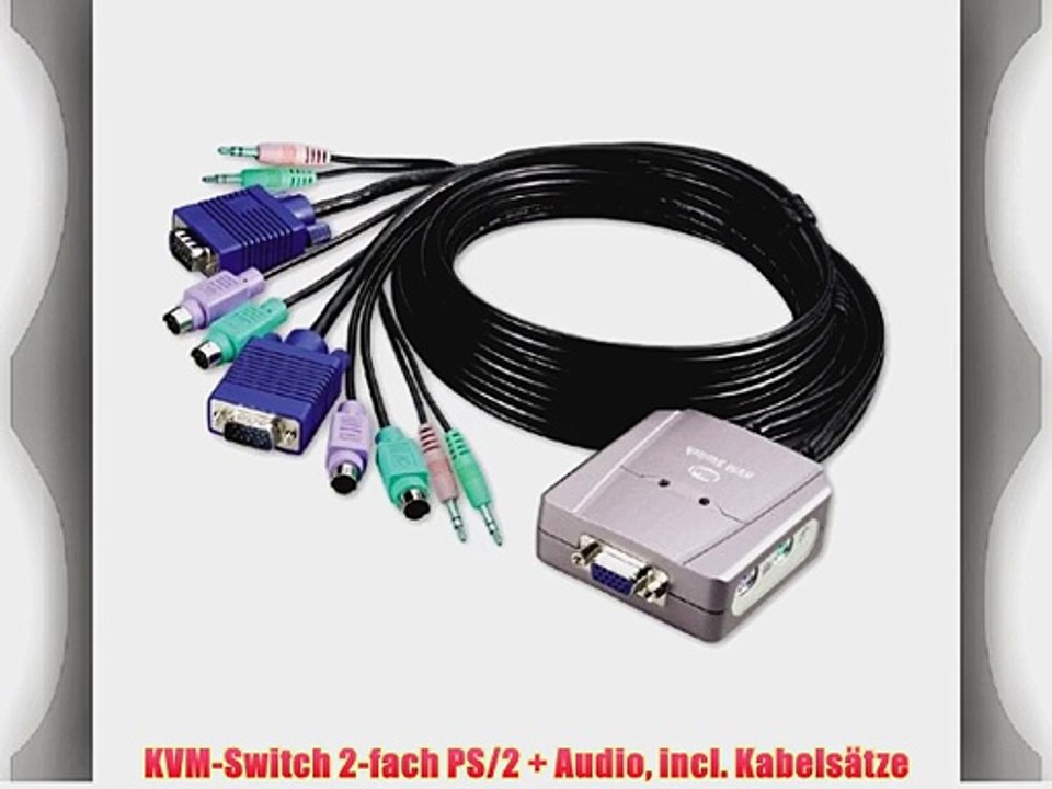 KVM-Switch 2-fach PS/2   Audio incl. Kabels?tze