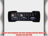 Digitus DS-12423 Audio-USB-KVM Switch (2-Port) mit USB 2.0 Hub