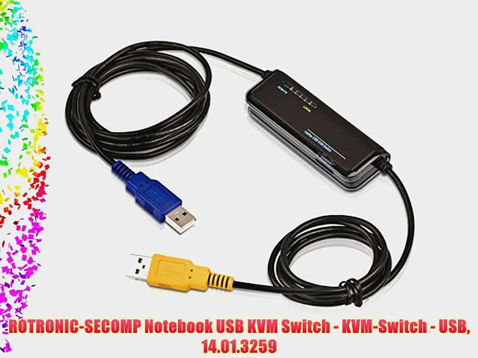 ROTRONIC-SECOMP Notebook USB KVM Switch - KVM-Switch - USB 14.01.3259