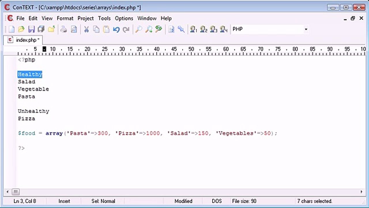 Beginner PHP Tutorial - 40 - Multi-dimensional Arrays_‏