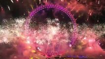 2015 New Years Eve Celebrations Fireworks & Big Ben, London UK