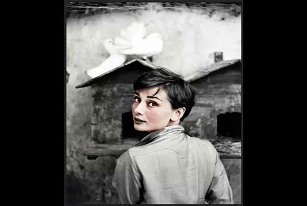 Colorisation of an Audrey Hepburn photograph