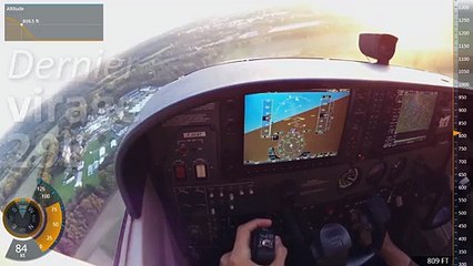 L'atterrissage à St-Cyr vu... depuis l'écran du Garmin G1000 d'un Cessna 172
