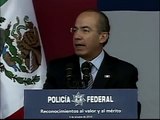 Ceremonia de Reconocimientos al valor y al mérito de la Policía Federal - Presidente Calderón