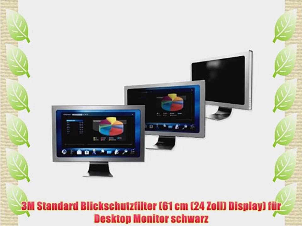 3M Standard Blickschutzfilter (61 cm (24 Zoll) Display) f?r Desktop Monitor schwarz