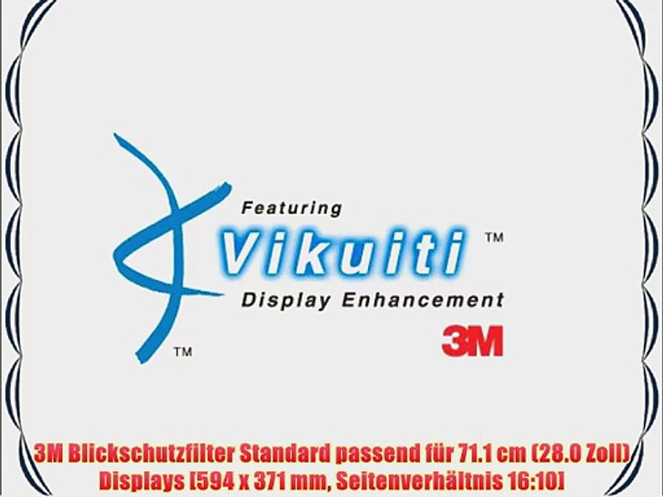 3M Blickschutzfilter Standard passend f?r 71.1 cm (28.0 Zoll) Displays [594 x 371 mm Seitenverh?ltnis