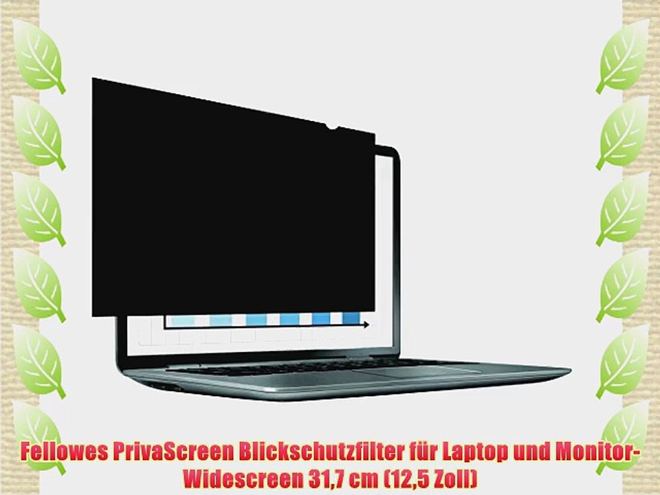 Fellowes PrivaScreen Blickschutzfilter f?r Laptop und Monitor-Widescreen 317 cm (125 Zoll)