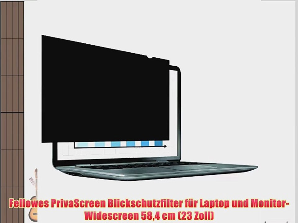 Fellowes PrivaScreen Blickschutzfilter f?r Laptop und Monitor-Widescreen 584 cm (23 Zoll)
