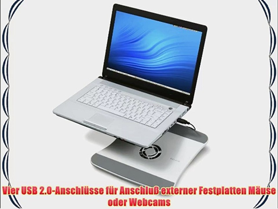 Belkin Laptop Cooling Stand 4 USB Versorgungs-Anschl?sse wei?