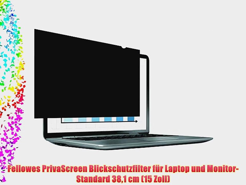 Fellowes PrivaScreen Blickschutzfilter f?r Laptop und Monitor-Standard 381 cm (15 Zoll)