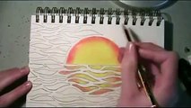 Abstract Sunset Time-lapse drawing