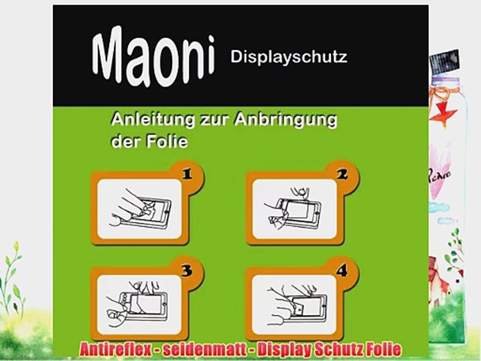 Maoni ANTIREFLEX (Anti-Fingerprint -seidenmatt) Display Schutz Folie Schutzfolien f?r Sony