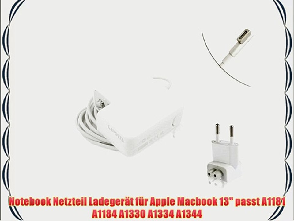 60W Lavolta? Netzteil Ladeger?t f?r Apple Macbook 13 Zoll [Modelle bis Sommer 2012] EU/UK/US/AU