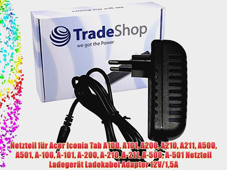 Netzteil f?r Acer Iconia Tab A100 A101 A200 A210 A211 A500 A501 A-100 A-101 A-200 A-210 A-211