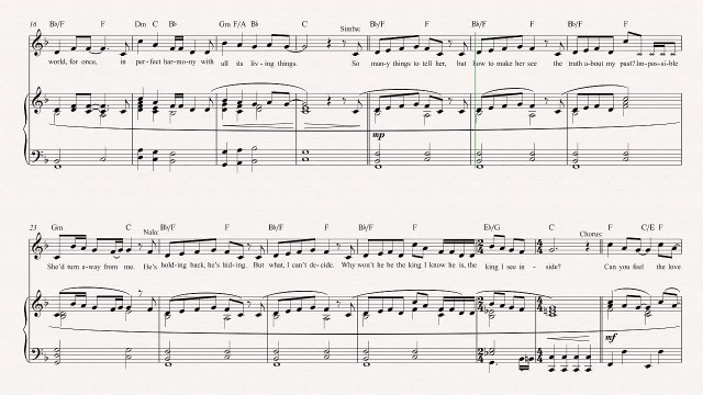 Violin - Can You Feel The Love Tonight - The Lion King - Sheet Music, Chords, & Vocals