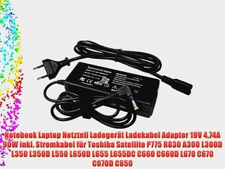 Notebook Laptop Netzteil Ladeger?t Ladekabel Adapter 19V 474A 90W inkl. Stromkabel f?r Toshiba