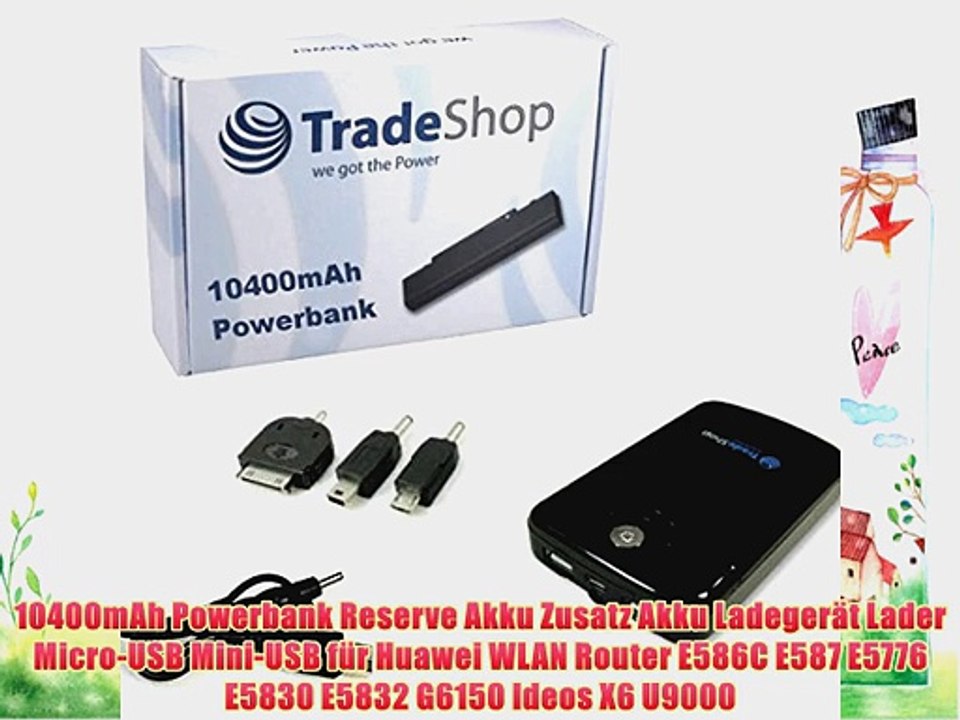 10400mAh Powerbank Reserve Akku Zusatz Akku Ladeger?t Lader Micro-USB Mini-USB f?r Huawei WLAN