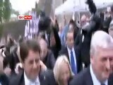 BNP Leader Nick Griffin Pelted With Eggs As Protestors Make Their Feelings Known