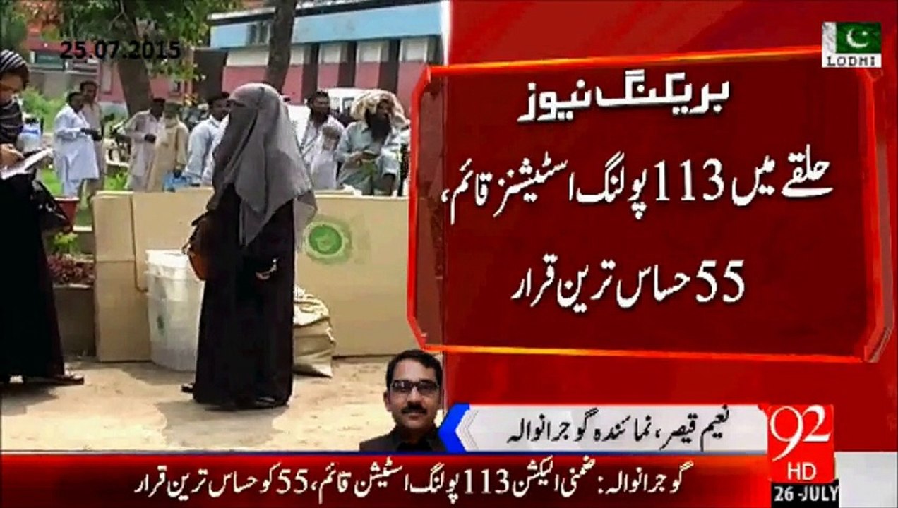 PP-100 Gujranwala Kamoke By-Election polling started Amid tight security - Heavy rain hinders voting