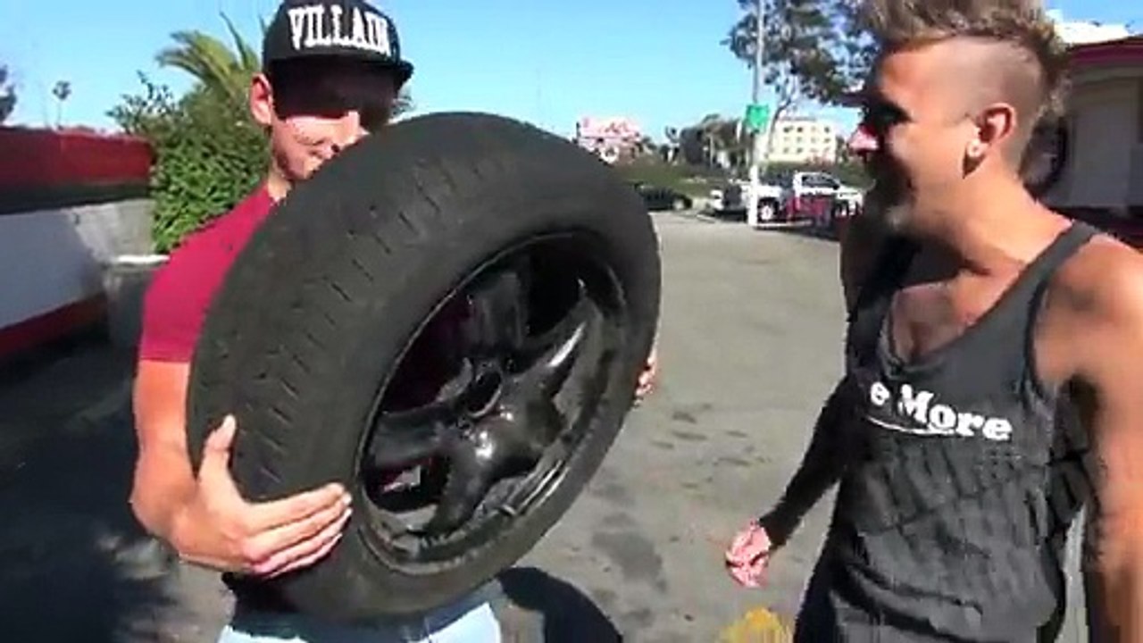 Stealing Car Tires Prank!! -