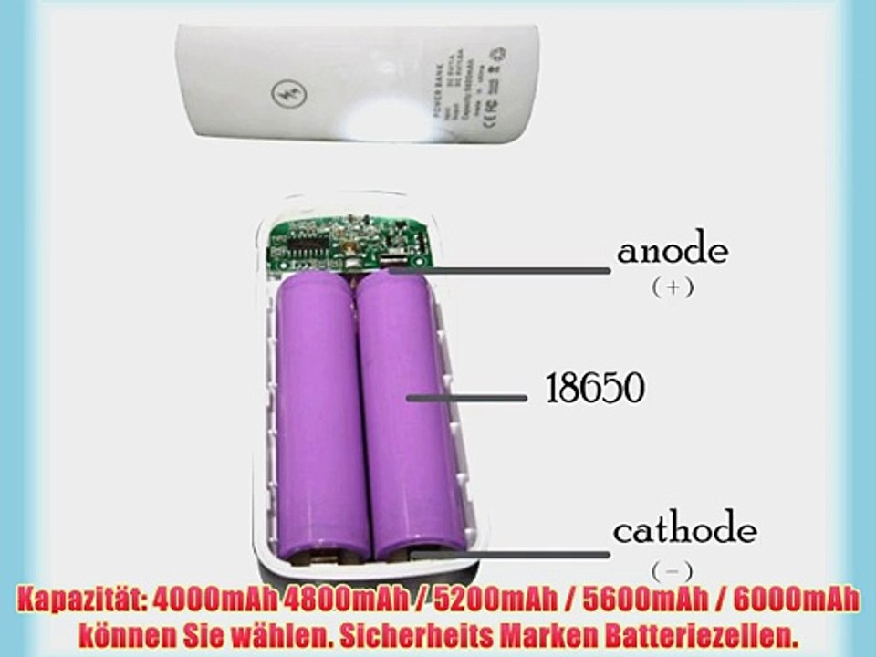 Digimate 5200mAh Green USB Port Externer Akku Batterie / Powerbank / Power Bank / Ladeger?t