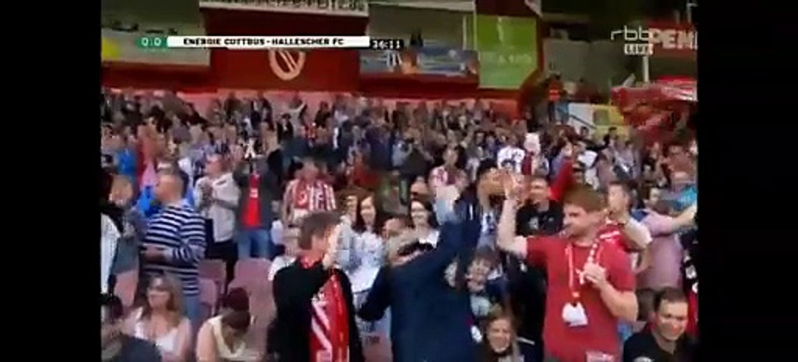 1-0 Patrick Breitkreuz Goal Germany 3. Liga - 26.07.2015,  Energie Cottbus 1-0 Hallescher FC