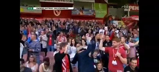 1-0 Patrick Breitkreuz Goal Germany 3. Liga - 26.07.2015,  Energie Cottbus 1-0 Hallescher FC