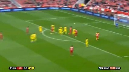 Claudio Beauvue Fantastic Free Kick Chance Lyon vs Villarreal 26.07.2015