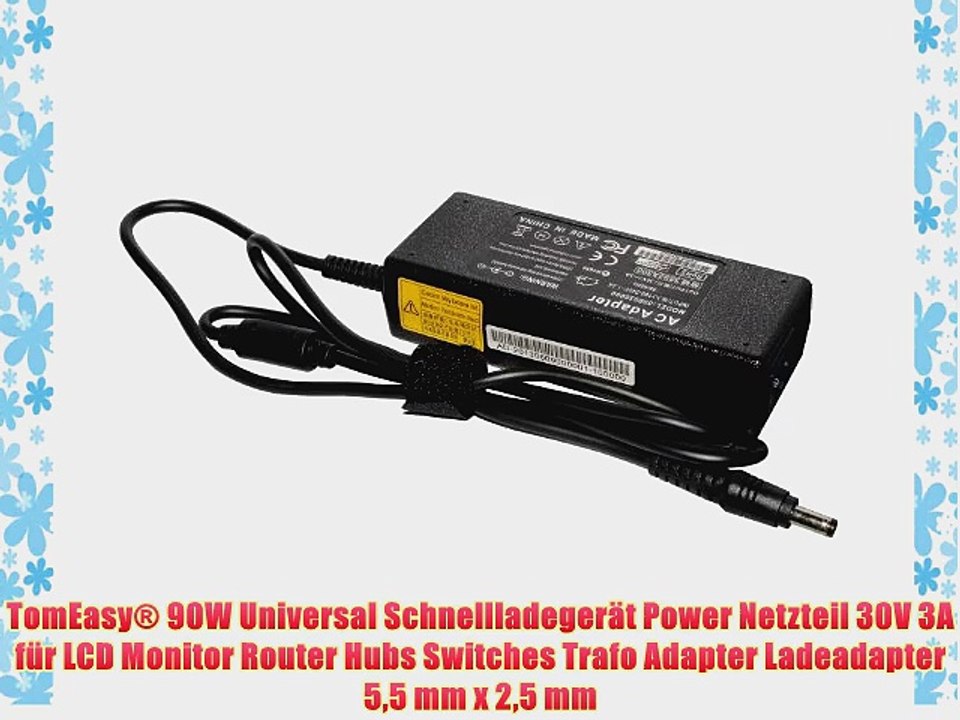 TomEasy? 90W Universal Schnellladeger?t Power Netzteil 30V 3A f?r LCD Monitor Router Hubs Switches
