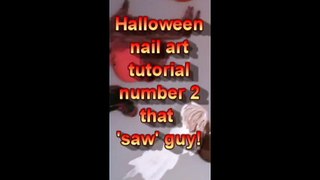 Halloween Nail Art - Scary Jigsaw Design