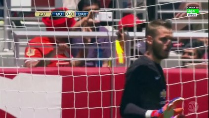 Barcelona - Man. United 1-3, chance L. Suárez (3', 0-0), 25.07.2015. HD