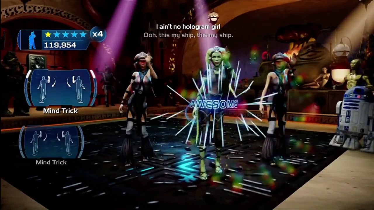 Kinect Star Wars: Galactic Dance Off - Hologram Girl(Extended Difficulty)