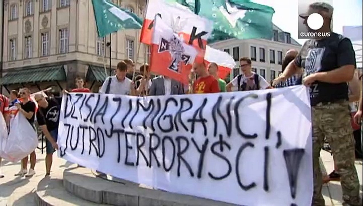 Fremdenfeindliche demo in warschau