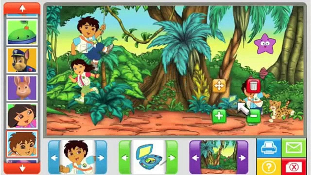 Dora The Explorer & Go Diego Go! Sticker Pictures Book | Full Games 2014